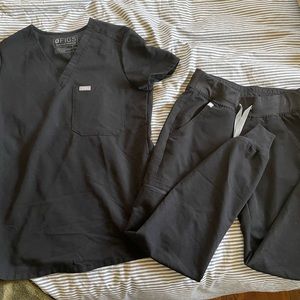 Figs black jogger scrubs xxs/xxs